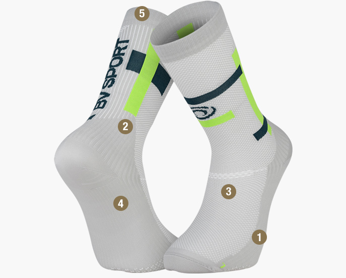 Light RUN high Bali socks green/lime